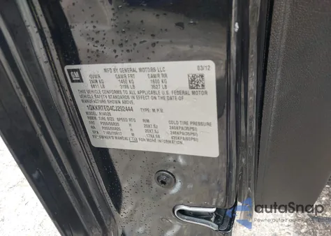 2012 GMC Acadia Denali from USA, damaged, VIN 1GKKRTED4CJ292444